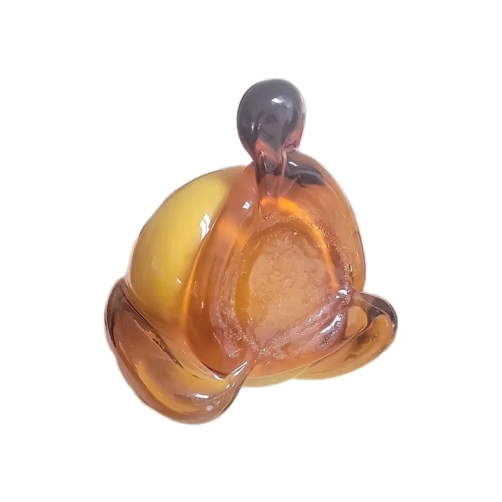 Cristalleria Fratelli Betti Empoli Amber & White Cased Glass Vase — 18.25